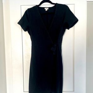 J. Crew Black Wrap Dress